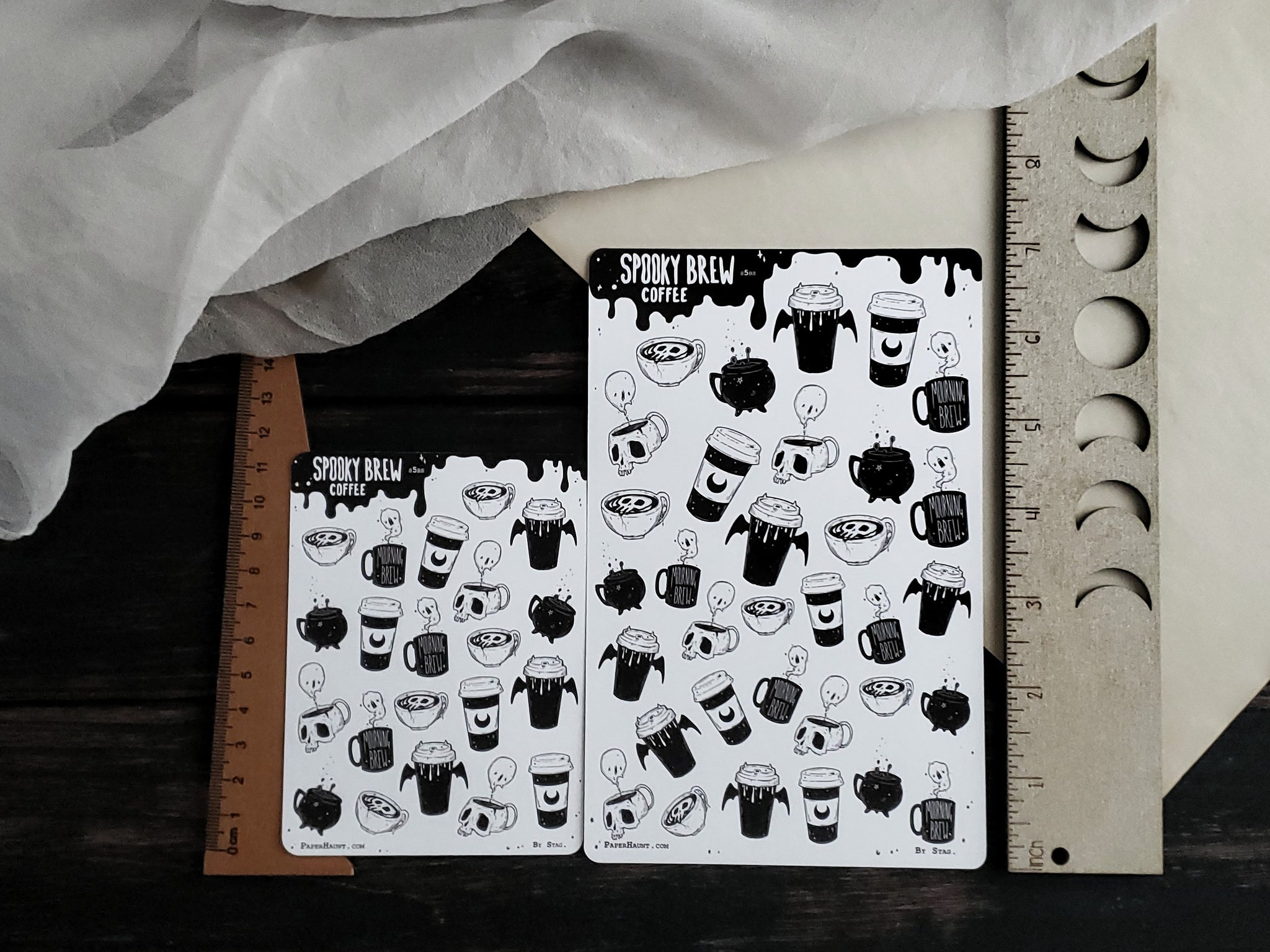 Spooky Brew Coffee STICKER sheet set