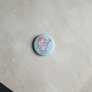 Ice Cream Sundae Ghost pin badge