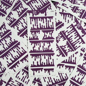 Purple Drip sticker sheet
