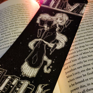 Haunted Library Bookmark, Spooky cute, Ghost girl, Goth