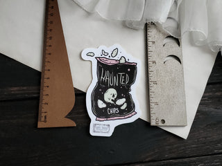 Haunted Chips Ghost Sticker - Lowbrow Misfits / White Stag Art