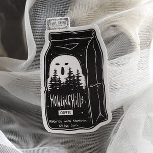 Howling Hills Haunted Coffee bag Sticker