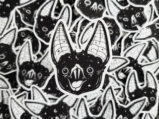 Vampire Bat small Sticker Pack - Lowbrow Misfits / White Stag Art