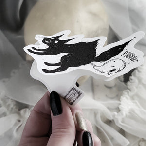 Kitty POOT cat ghost sticker