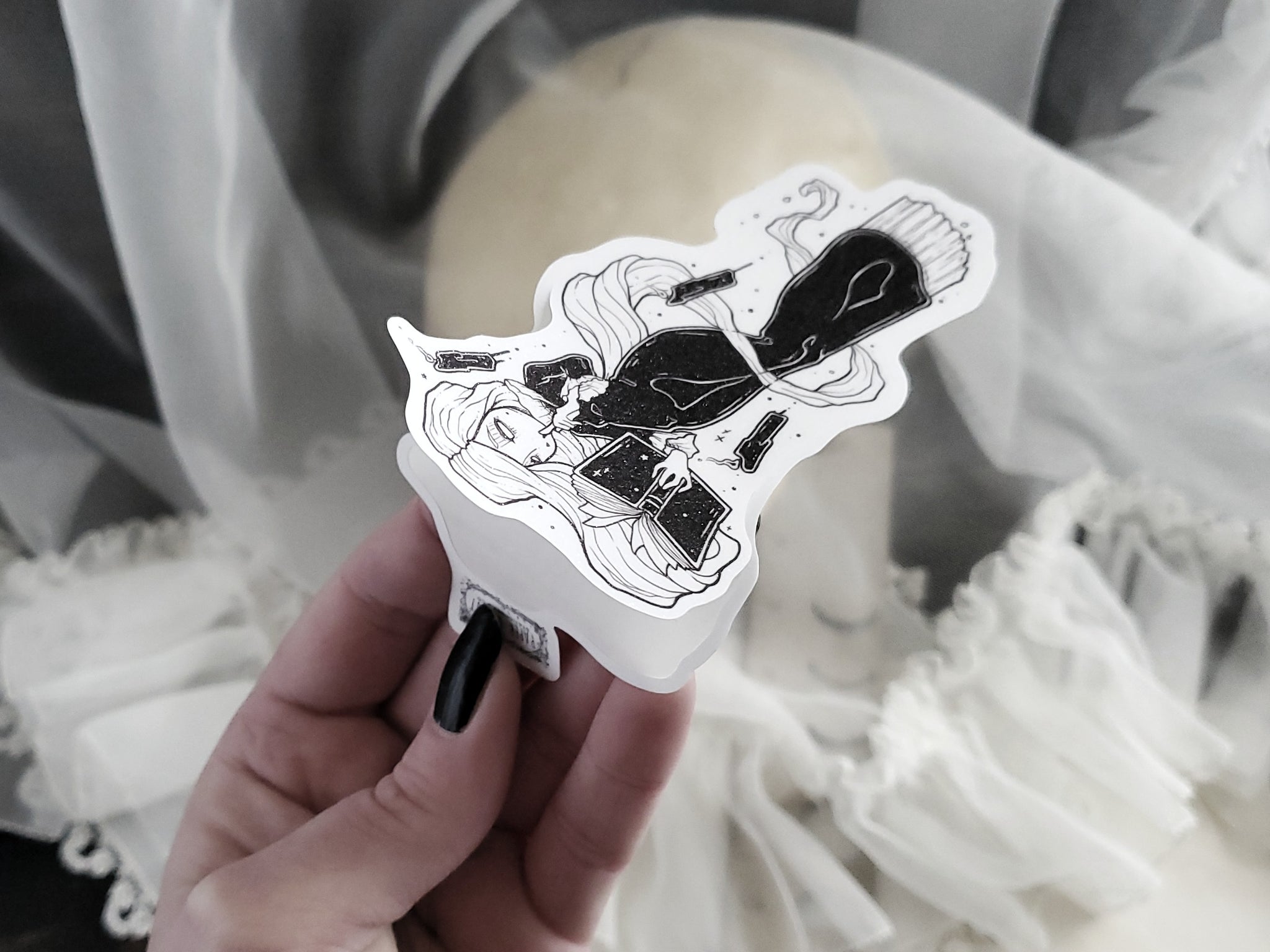 The Librarian ghost sticker