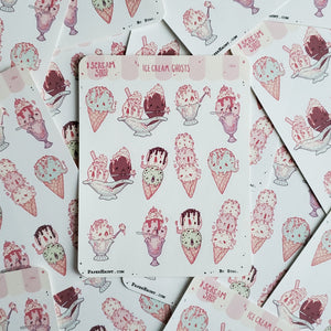 Ice Cream Ghost STICKER sheet