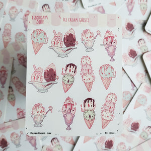 Ice Cream Ghost STICKER sheet