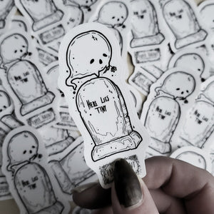 Tombstone Ghost Sticker