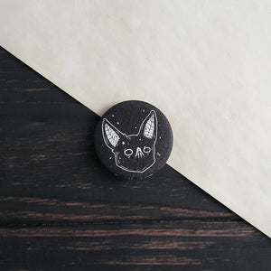 Vampire bat pin button badge - y tho