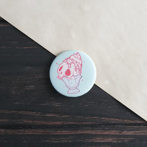 Ice Cream Skull pin badge