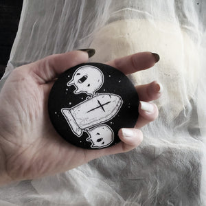 Tombstone Ghost pin badge