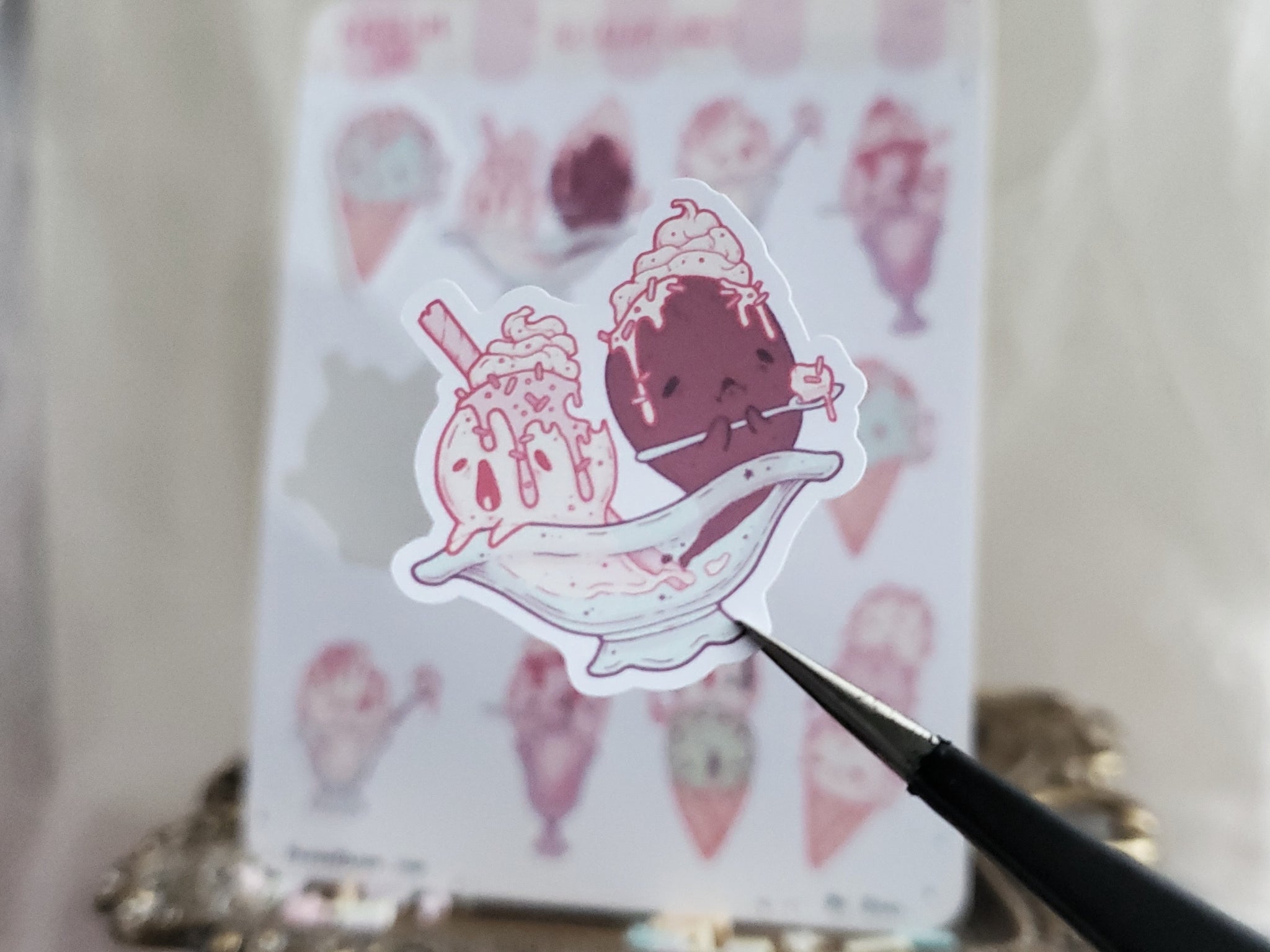 Ice Cream Ghost STICKER sheet