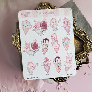 Ice Cream Ghost STICKER sheet