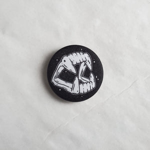 Vampire Fangs pin badge