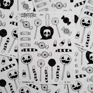 Halloween Candy- Sticker sheet