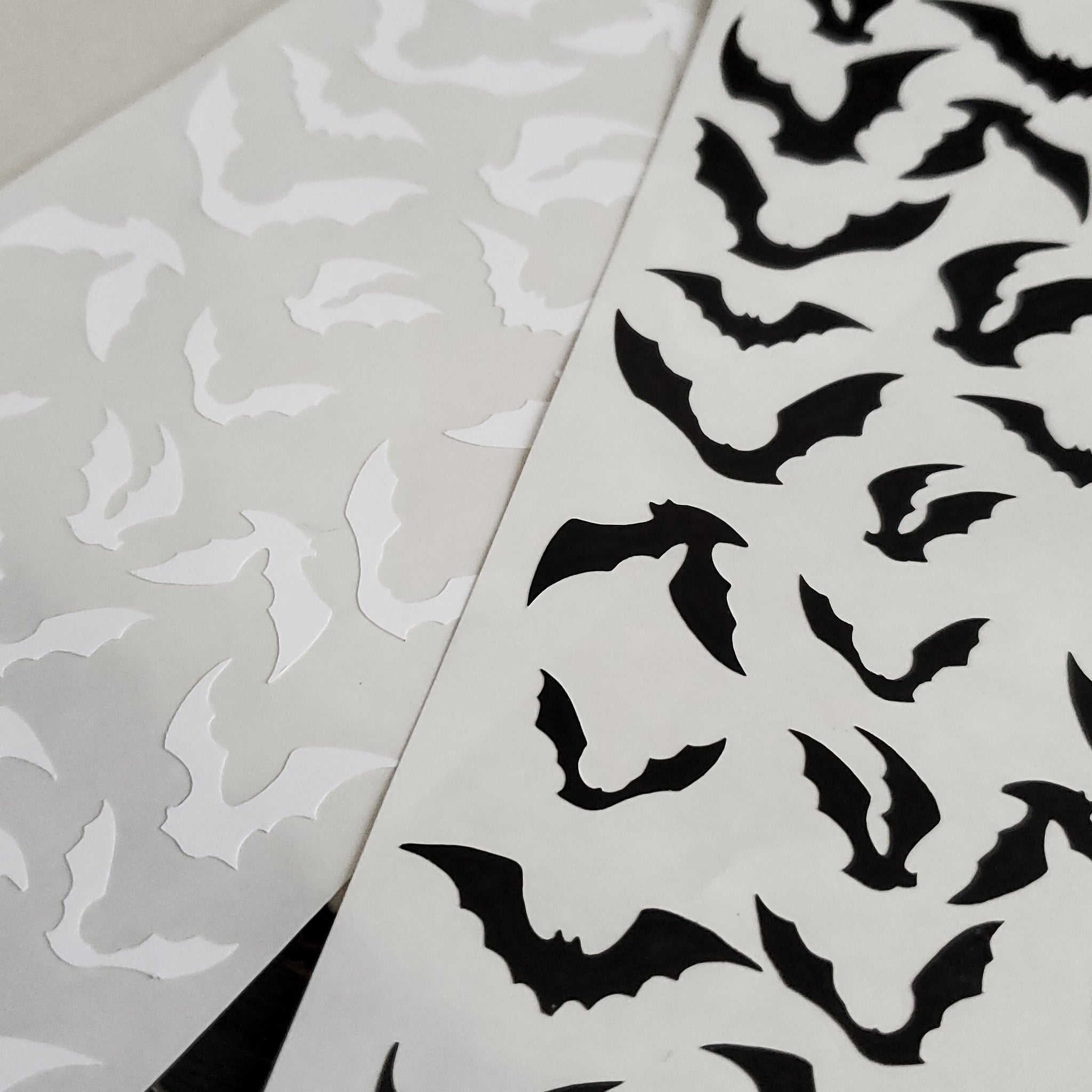 Black and White bat sticker sheet
