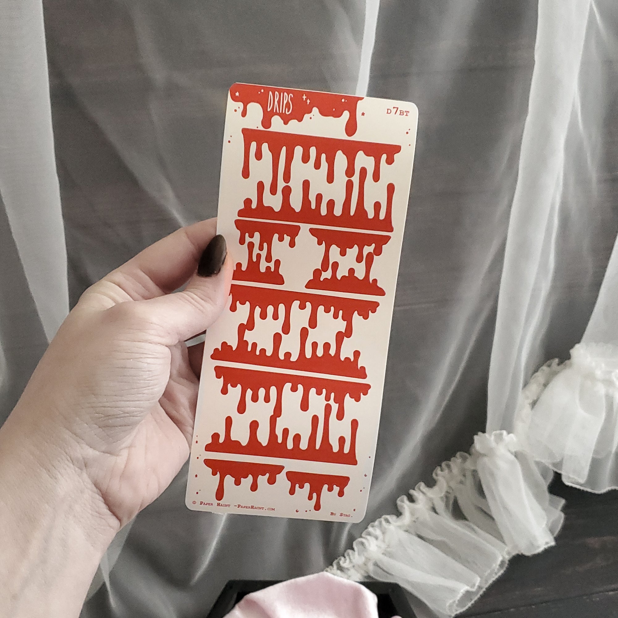 Red Dripp Blood Red Drip sticker sheet – Paper Haunt / White Stag Art