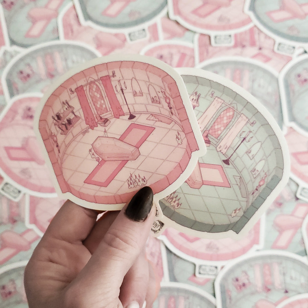 Vampire's Crypt Sticker- Isometric Tower Room – Paper Haunt / White ...