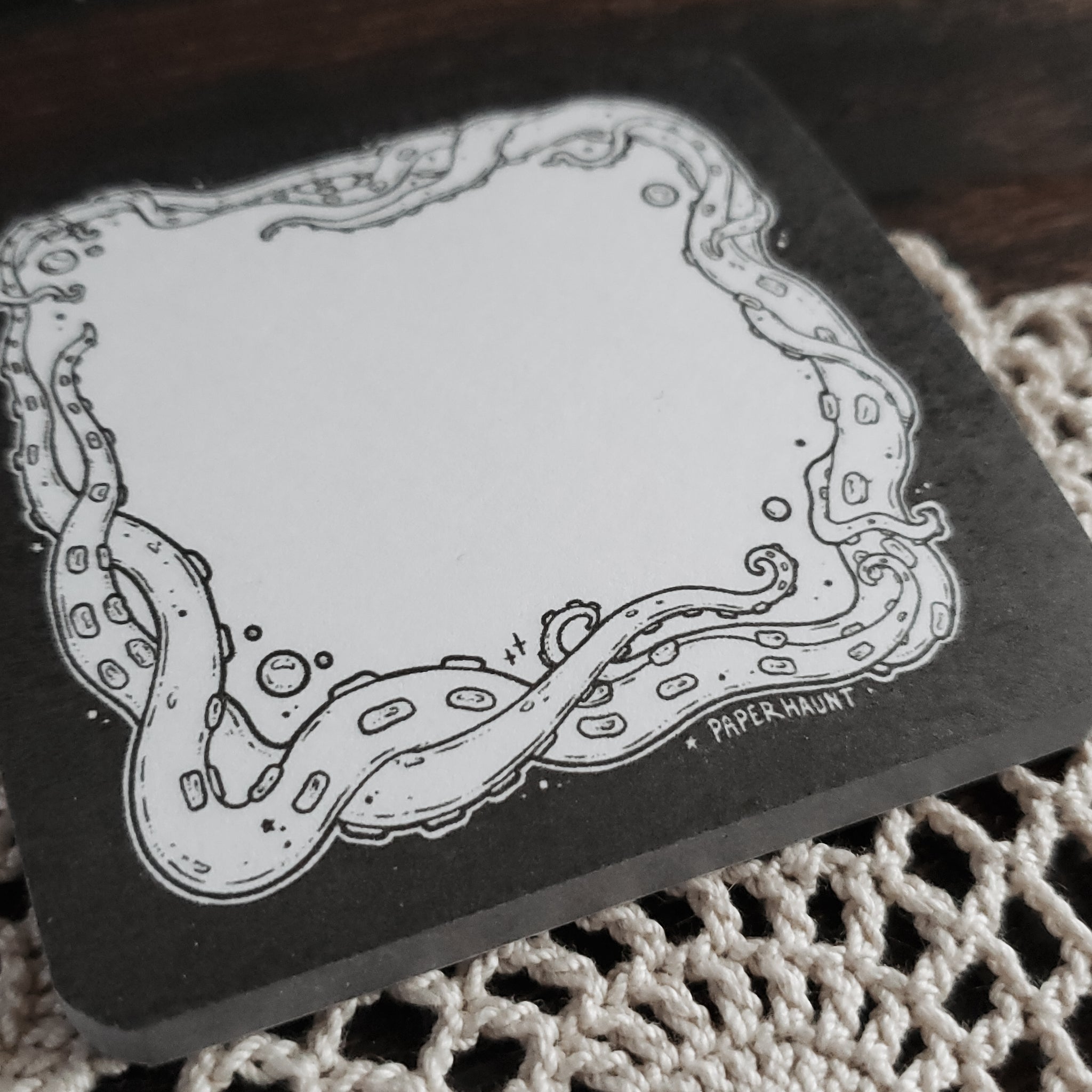 Tentacle Sticky Notes - B&W