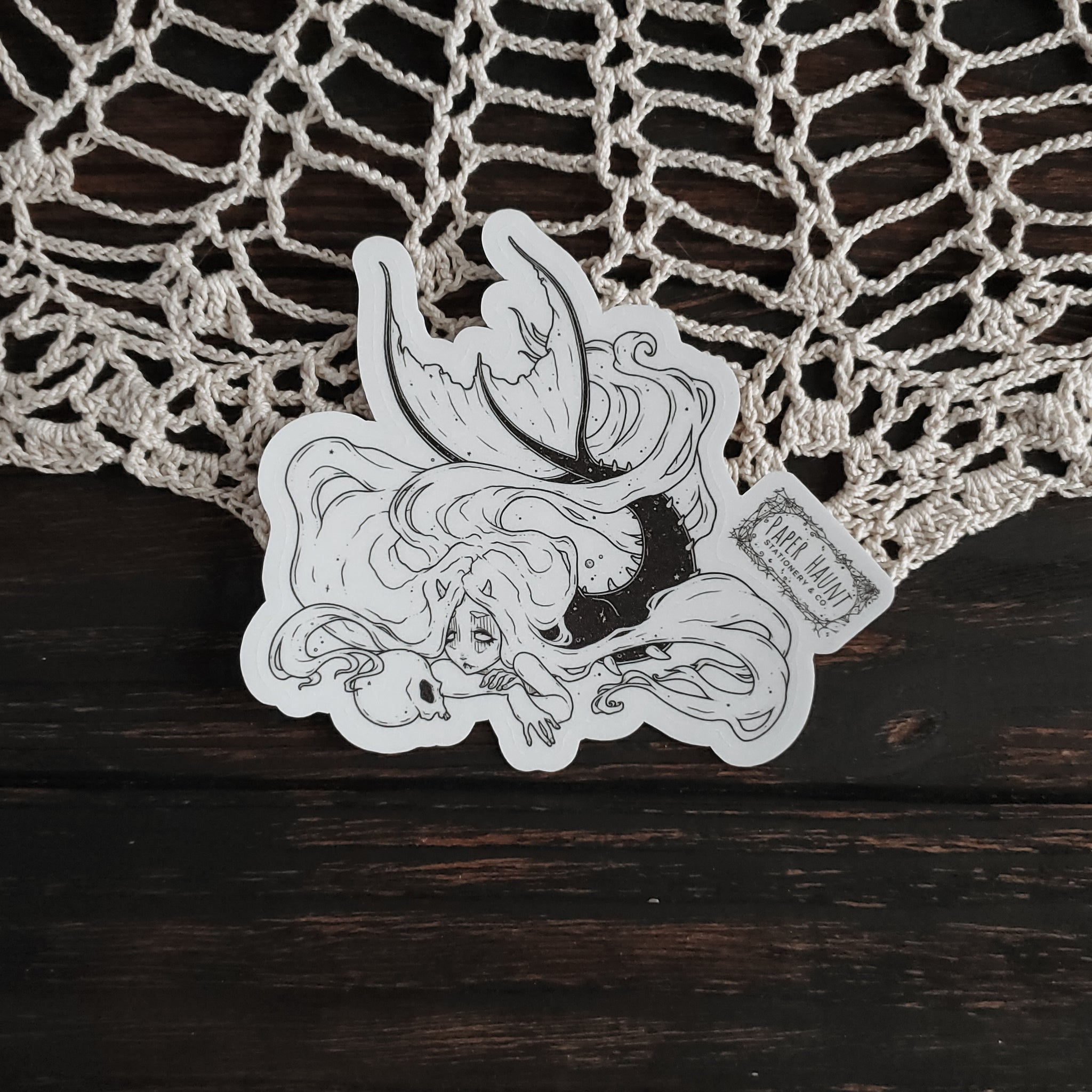 Mermaid Skull Sticker