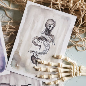 Fishbones Mermaid Prints