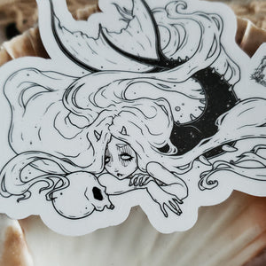 Mermaid Skull Sticker