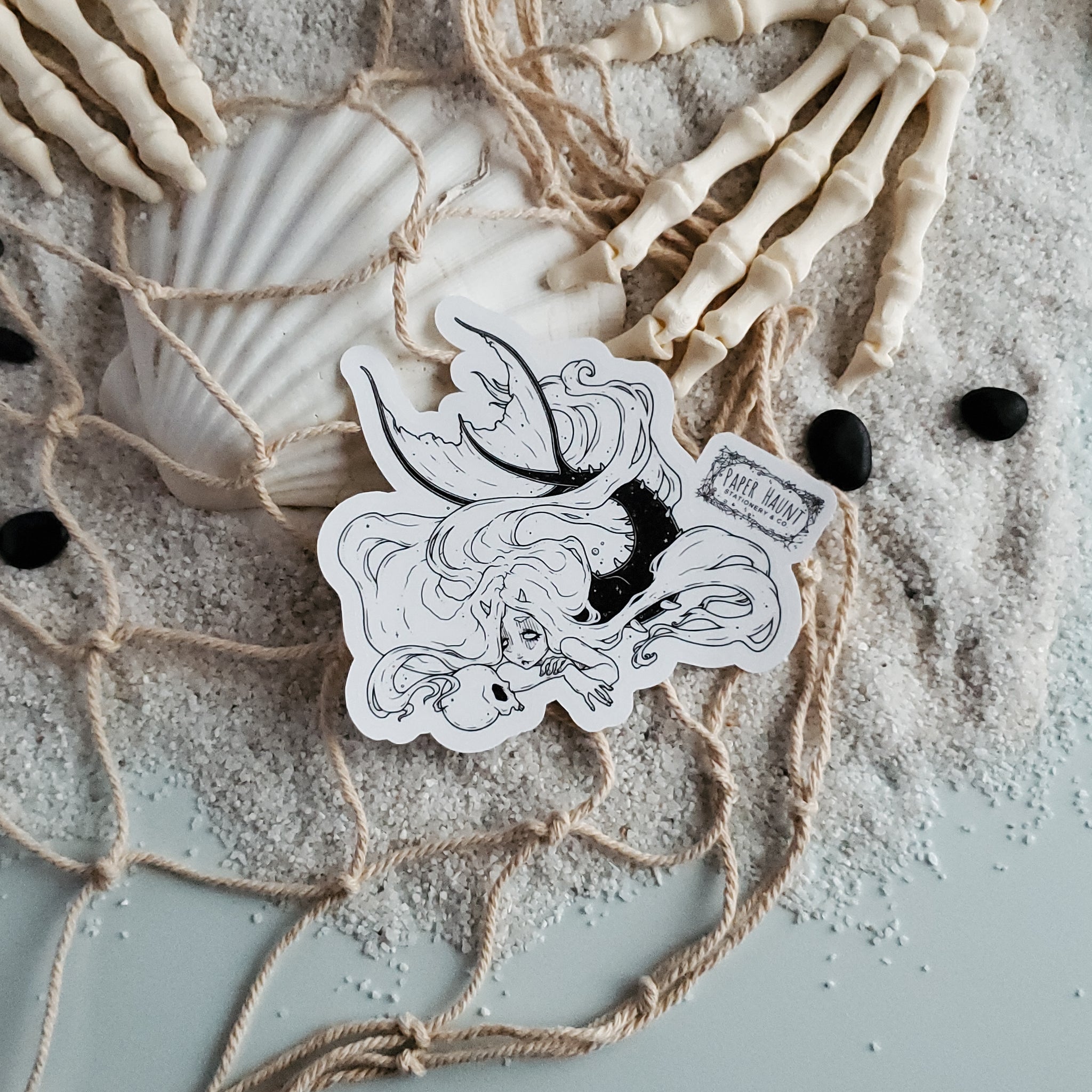 Mermaid Skull Sticker