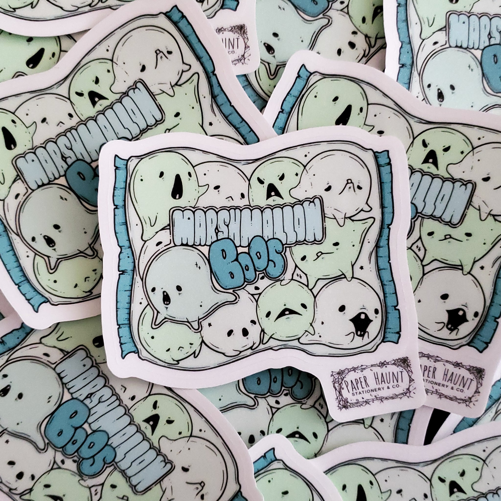 Marshmallow Boos Ghost Sticker