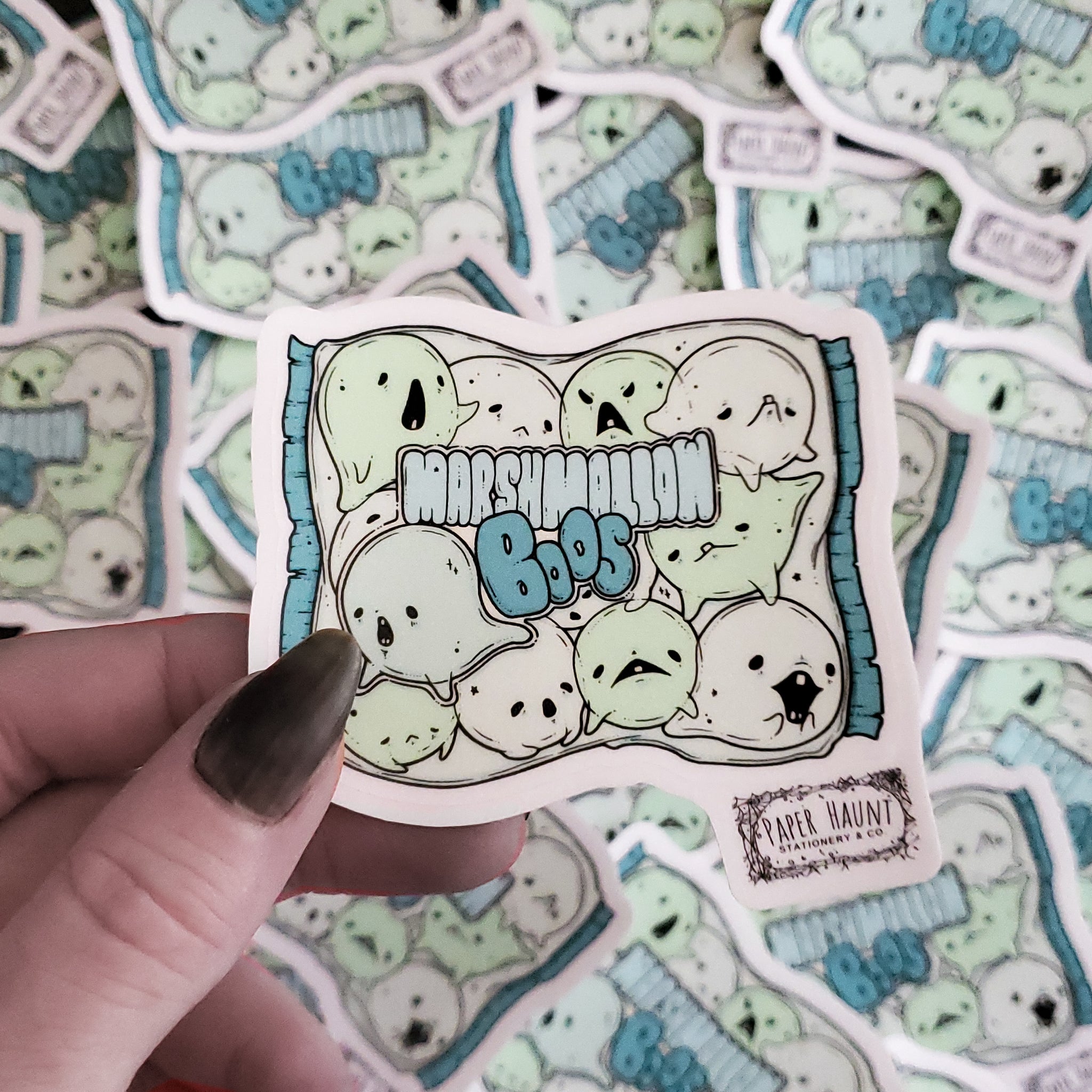 Marshmallow Boos Ghost Sticker