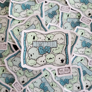 Marshmallow Boos Ghost Sticker