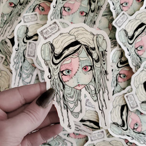 Frankenstein Girl Sticker