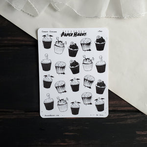 Creepy Cupcake STICKER sheet