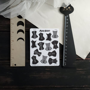 Corsets sticker sheet