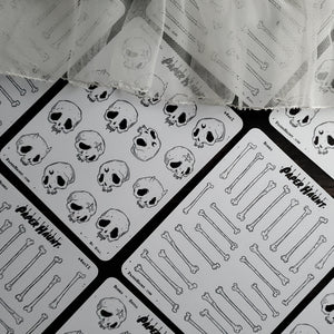 Skull and Bone STICKER sheet