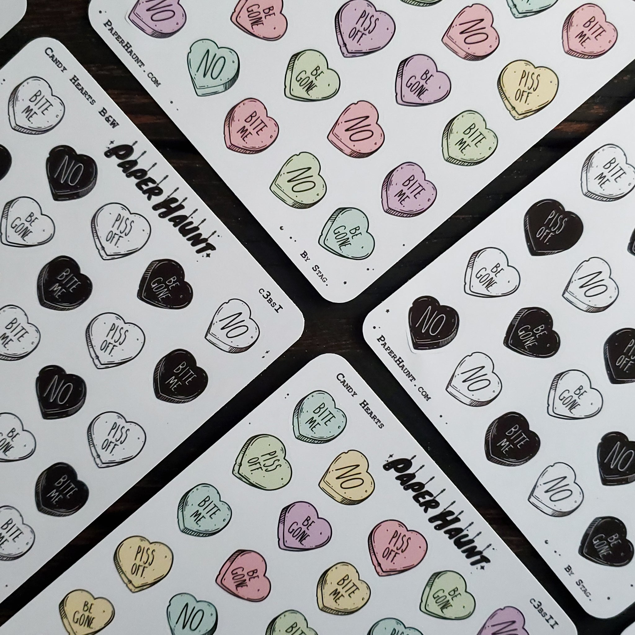 Candy Hearts STICKER sheet