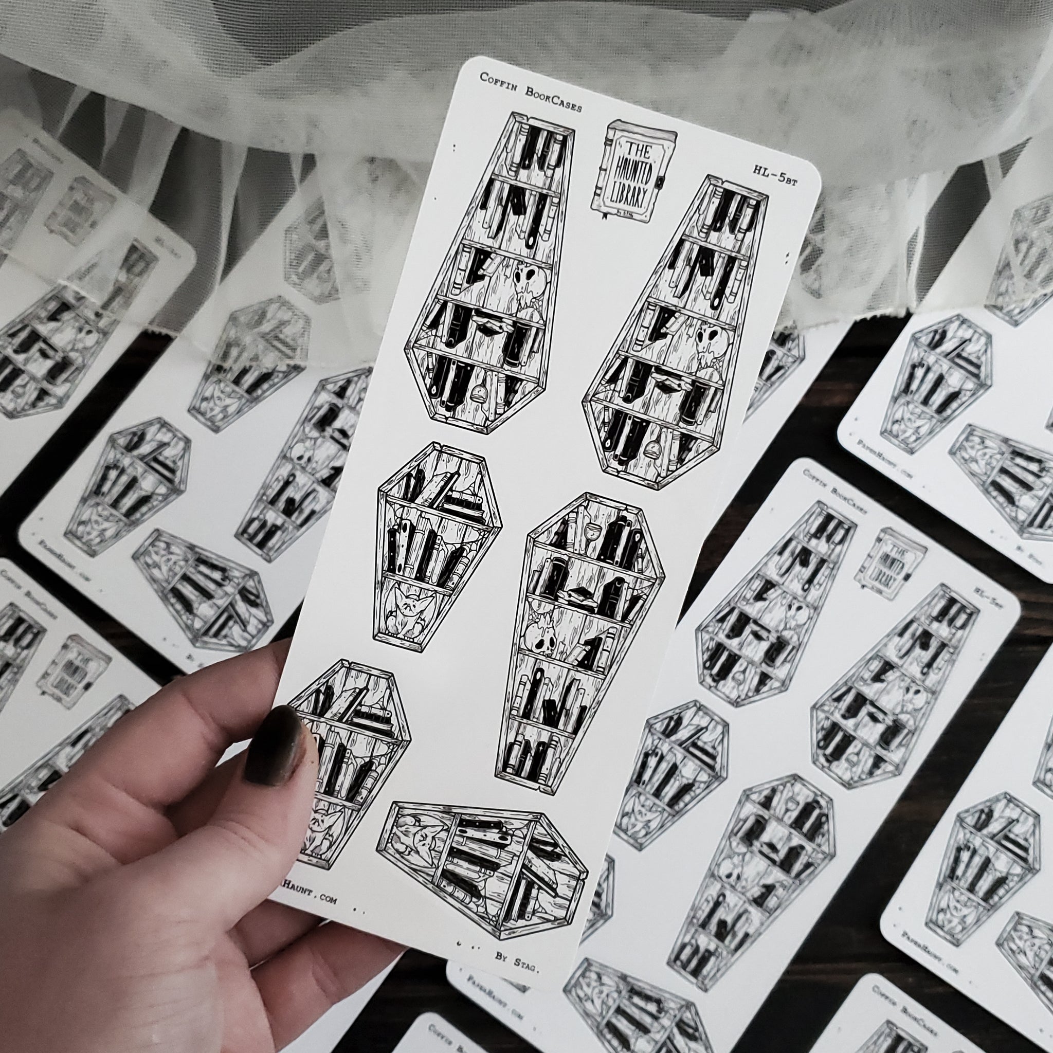 Coffin Bookshelf STICKER sheet