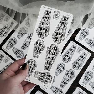 Coffin Bookshelf STICKER sheet