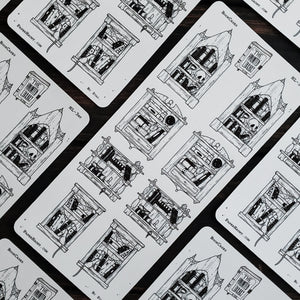 Book Cabinet STICKER sheet - Paper Haunt / White Stag Art