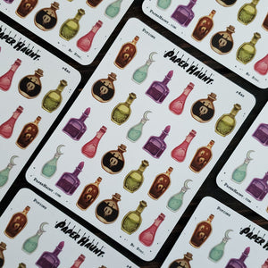 Potion bottle STICKER sheet