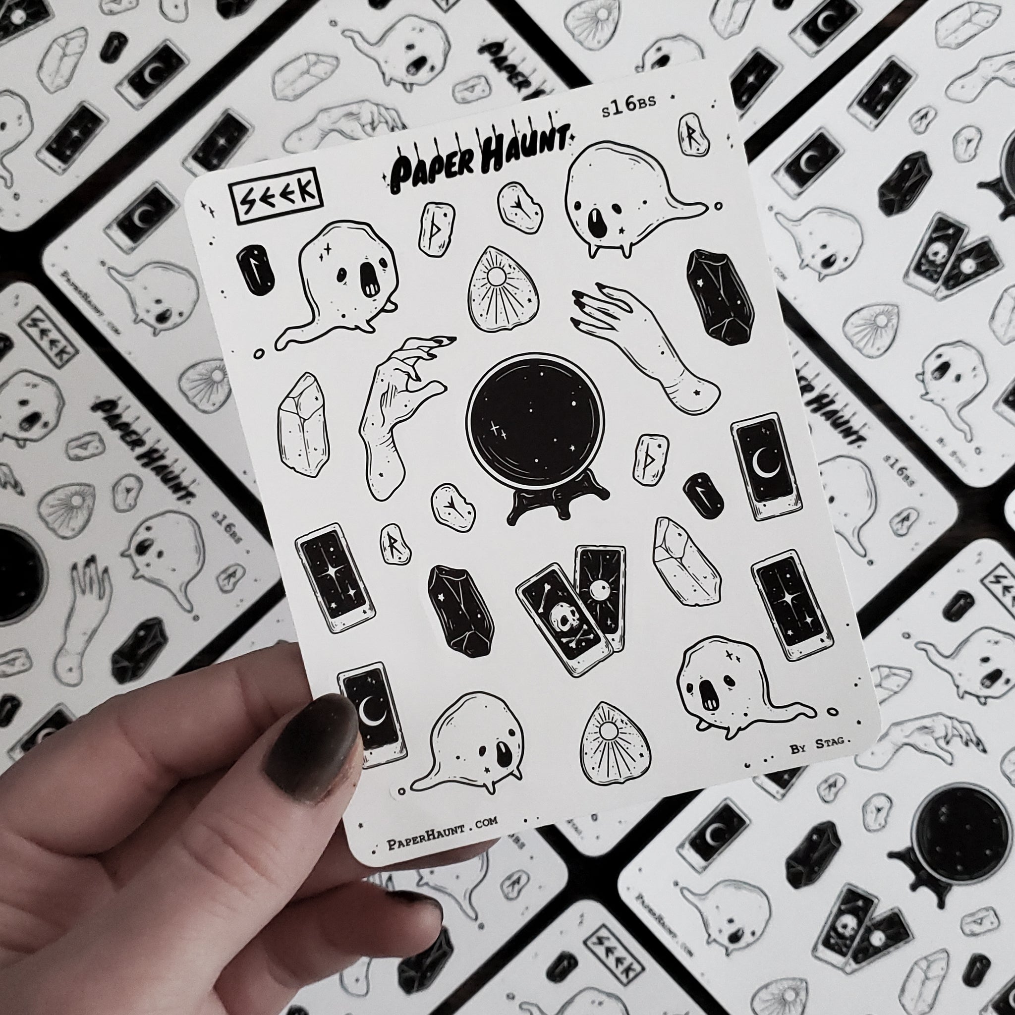 Seek- Witch sticker sheet