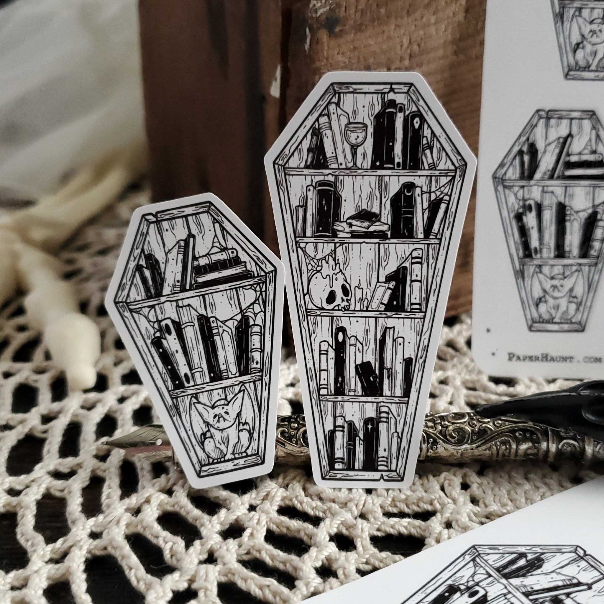 Coffin Bookshelf STICKER sheet