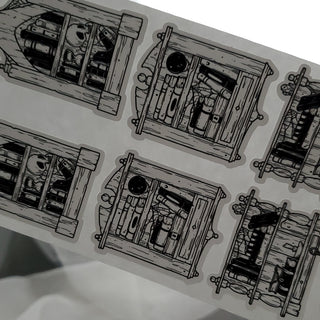 Book Cabinet STICKER sheet - Paper Haunt / White Stag Art