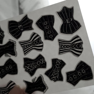 Corsets sticker sheet