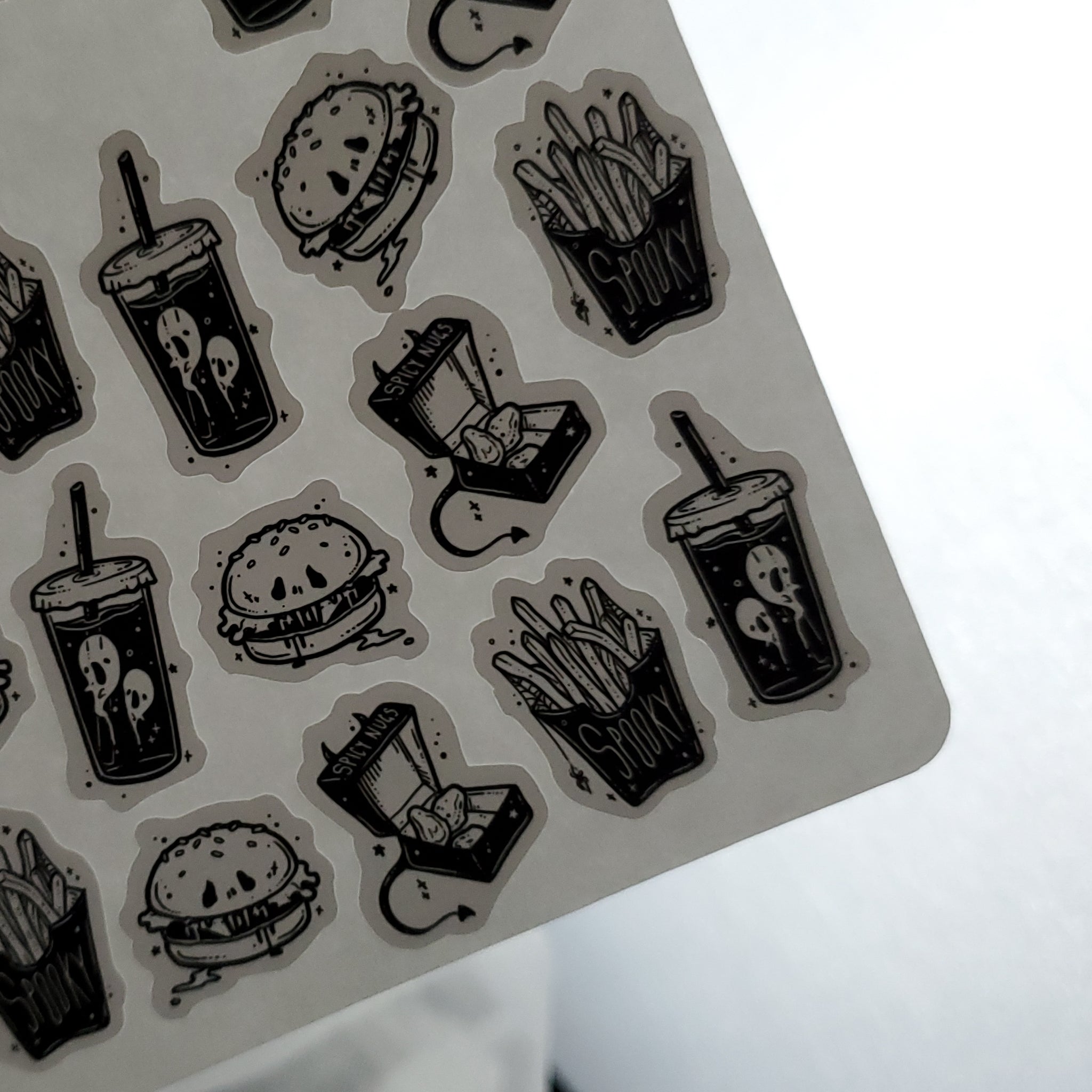 Haunted Fast Food STICKER sheet