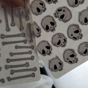 Skull and Bone STICKER sheet