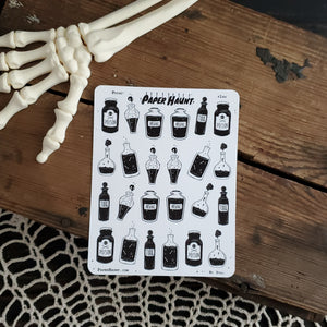 Poison bottle STICKER sheet