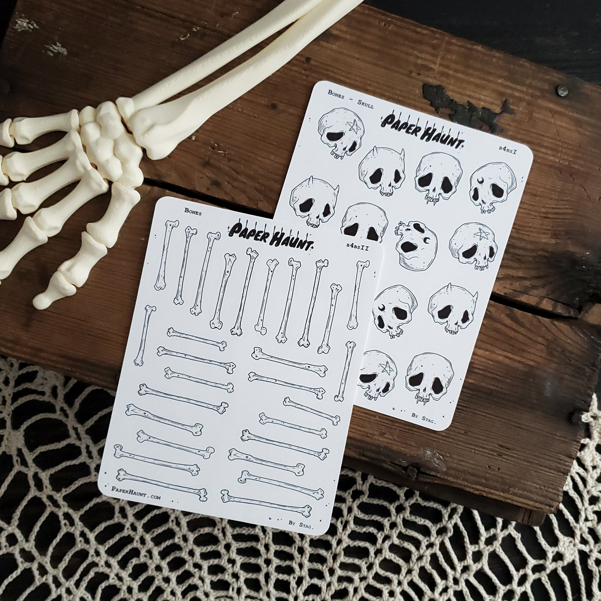 Skull and Bone STICKER sheet