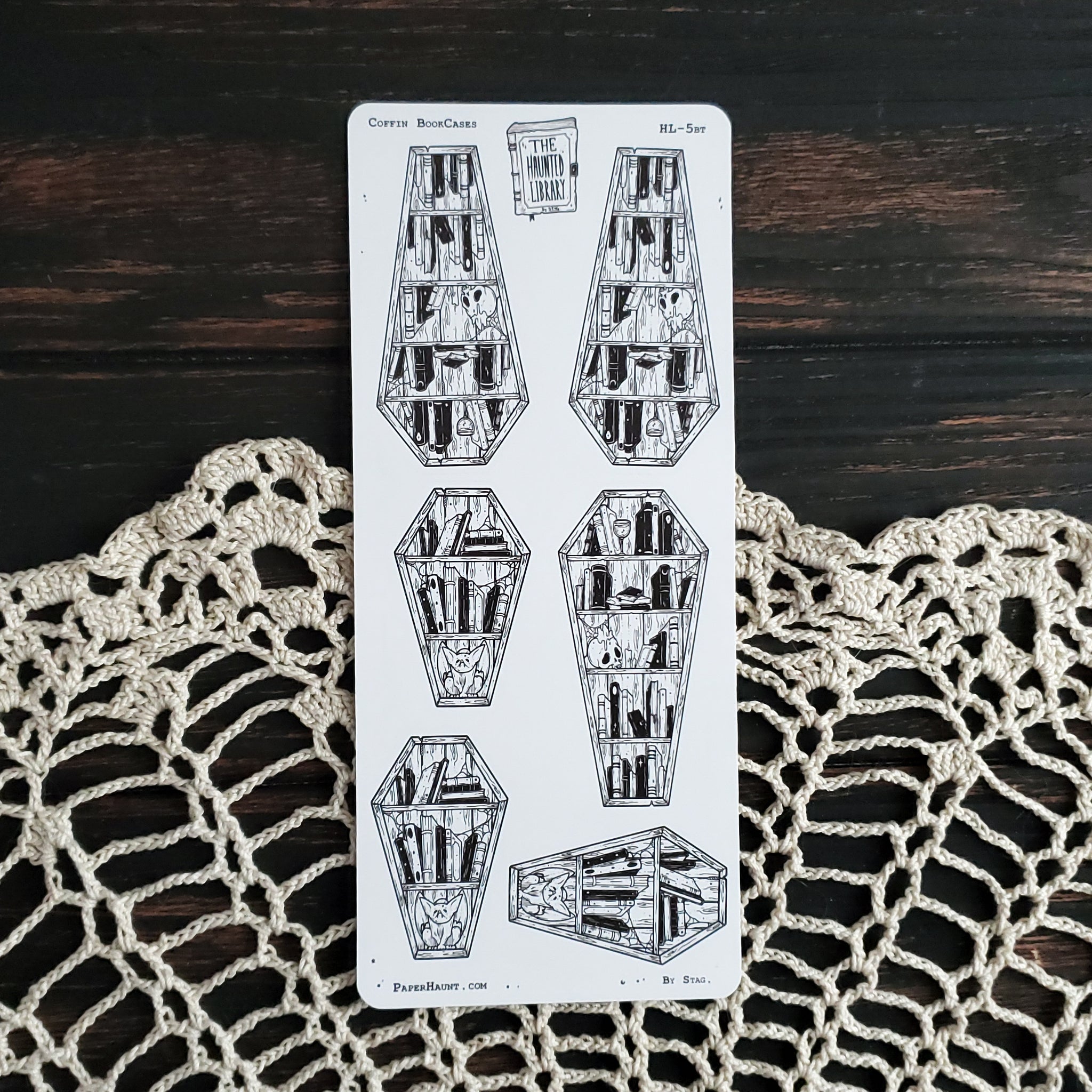 Coffin Bookshelf STICKER sheet