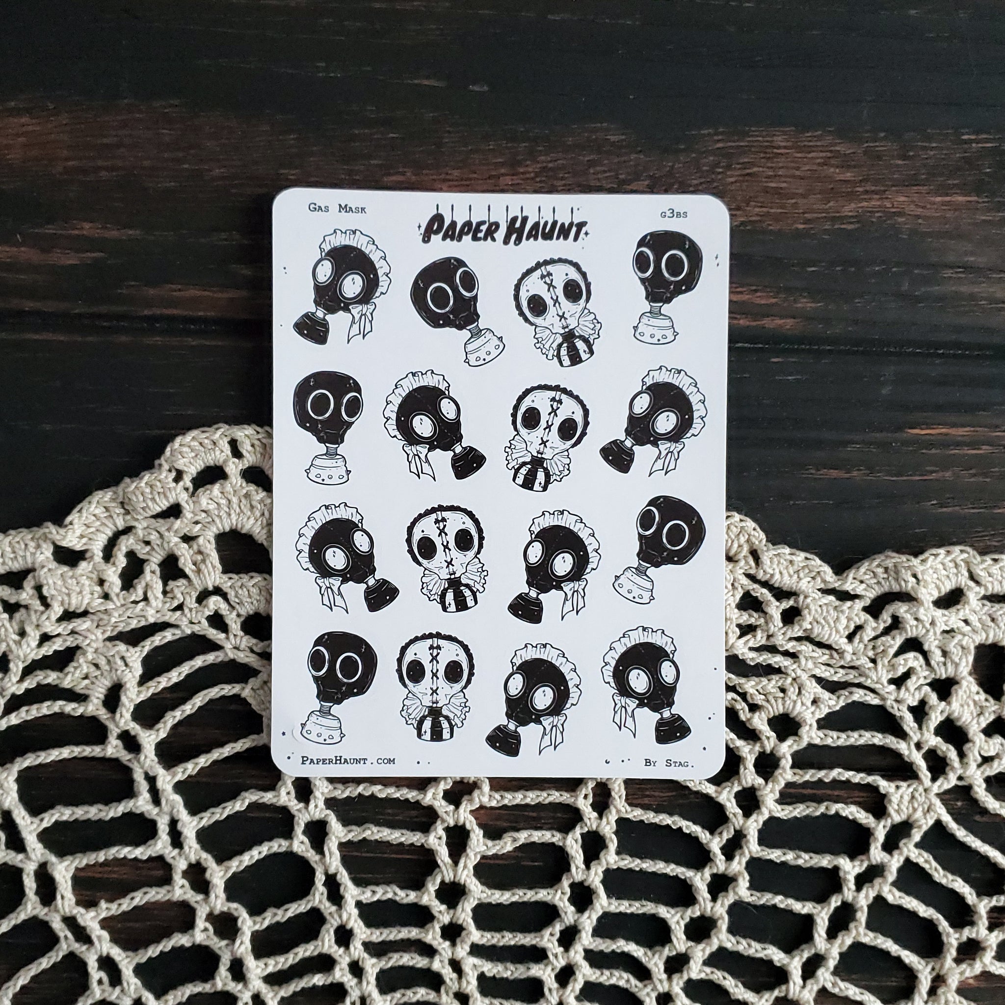 Gas Mask STICKER sheet