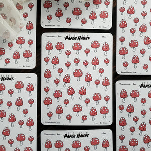 Red toadstool sticker sheet